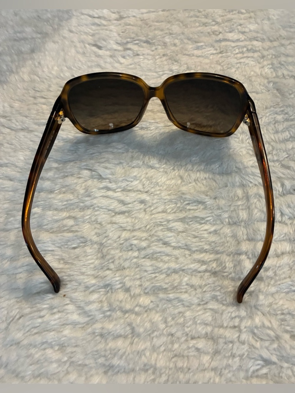 FENDI Women Sunglasses Rectangular Oval Black/Brown Side Logo - Picture 5 of 5